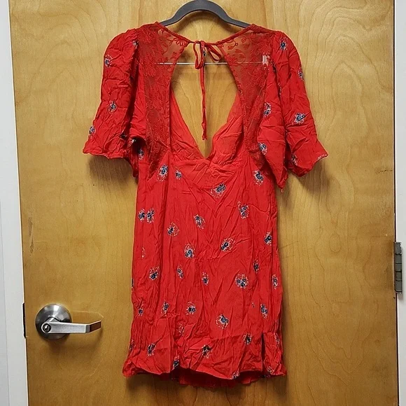 free people mockingbird mini dress NWT Free People Clove Mockingbird Mini Dress